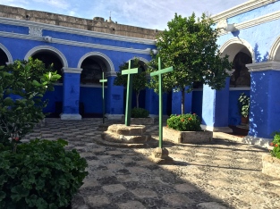 Nuns-in-training could spend 3 hours in this courtyard a day-the rest in their rooms
